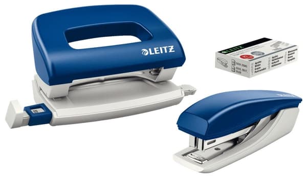 Leitz häftapparat och hålslagssats Funktazia - Blå