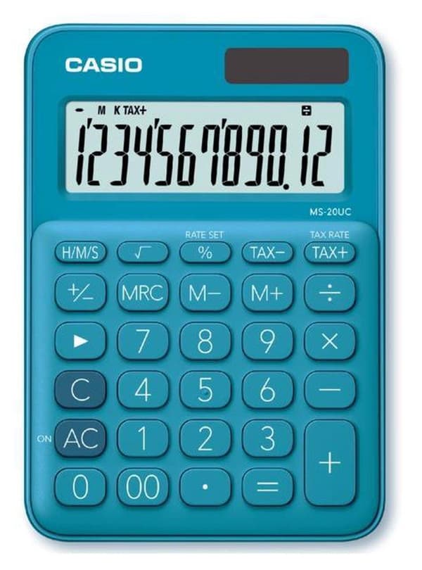 Casio MS-20UC-BU lommeregner Desktop Basic Blå