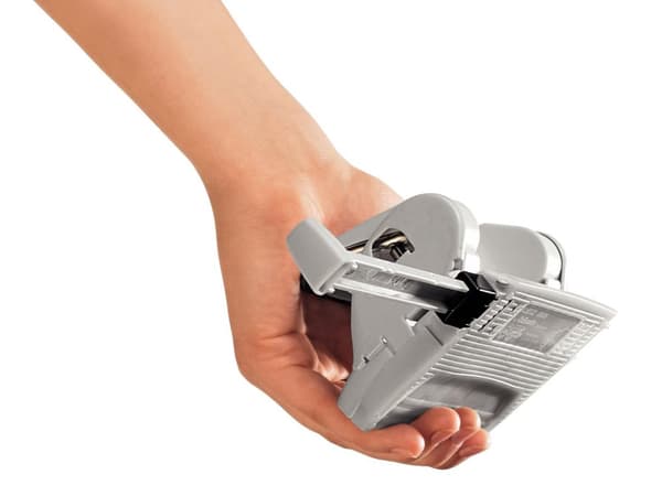 Leitz NeXXt WOW -minirei'itys ergonomisella kahvalla - Rei'ittää jopa 16 arkkia - Kansioihin ja rengaskansioon - Musta - Ihanteellinen kotitoimistoon/