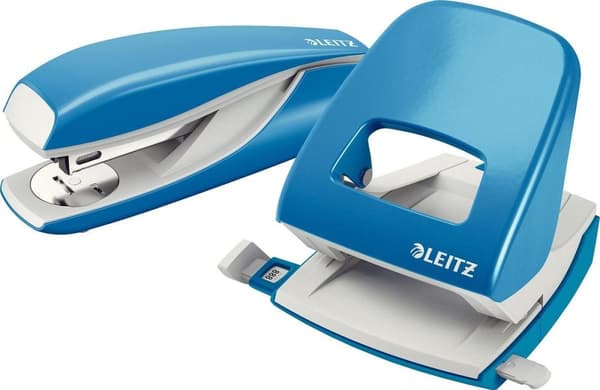 Leitz NeXXt hålslagare i metall - Perforerar upp till 30 ark - För mappar och ringpärmar - Ljusblå