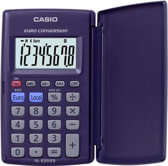 Casio HL-820VERA-WA-EP lommeregnerlomme Basic Lommeregner Blå (HL-820VERA) Blå
