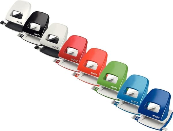 Leitz NeXXt metalbord hulstanser - Perforerer op til 30 ark - til mapper og ringbind - rød