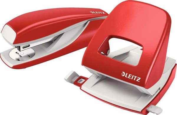 Leitz NeXXt metalbord hulstanser - Perforerer op til 30 ark - til mapper og ringbind - rød