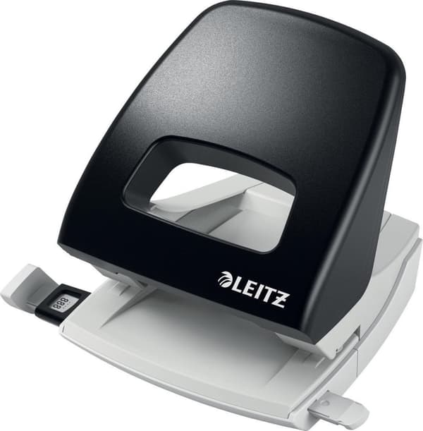 Leitz NeXXt WOW -minirei'itys ergonomisella kahvalla - Rei'ittää jopa 25 arkkia - Kansioihin ja rengaskansioon - Musta - Ihanteellinen kotitoimistoon/