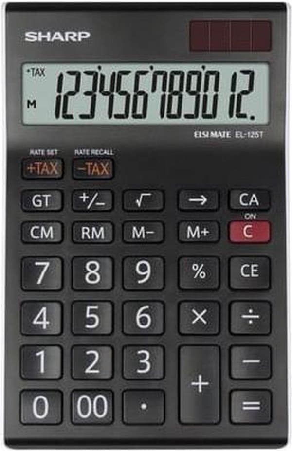 Sharp EL125TWH - Skrivbordsräknare