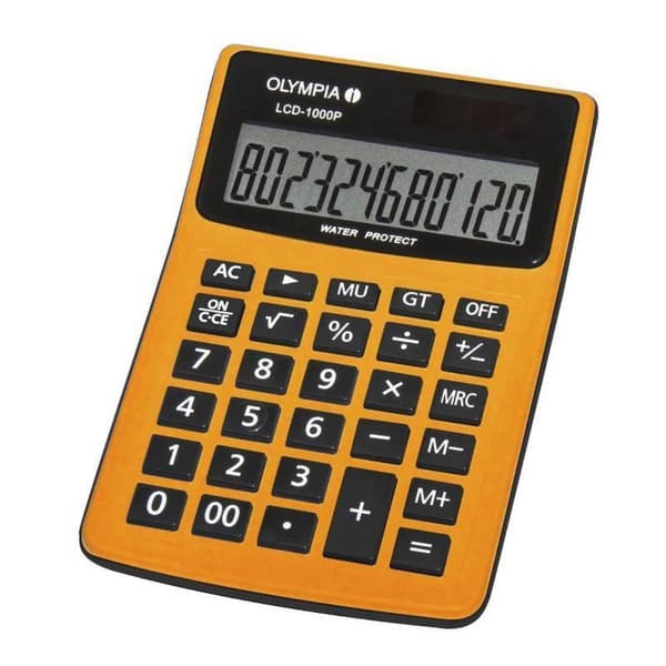 Olympia LCD 1000P lommeregner Desktop Basic lommeregner Sort, Orange