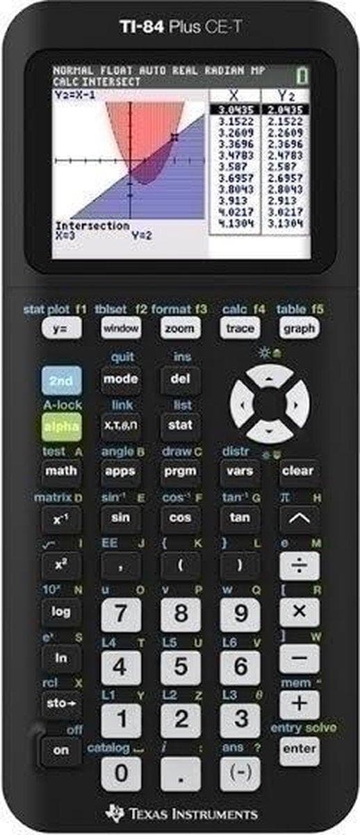 Texas Instruments TI 84-Plus CE-T - Grafregner Sort