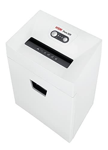 HSM Pure 320 -asiakirjansilppuri Nauhaleikkaus 3,9 mm 25 l Arkkien määrä (max.): 8 Turvataso 3 Tuhoaa myös paperiliittimiä, CD-levyjä, DVD-levyjä, nii