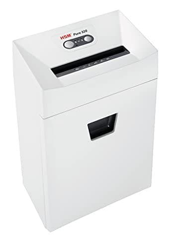HSM Pure 320 -asiakirjansilppuri Nauhaleikkaus 3,9 mm 25 l Arkkien määrä (max.): 8 Turvataso 3 Tuhoaa myös paperiliittimiä, CD-levyjä, DVD-levyjä, nii