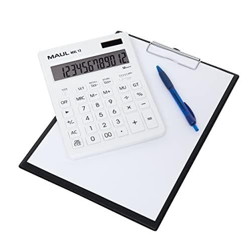 Maul MXL 12 -pöytälaskin, valkoinen näyttö (numeroita): 12 paristokäyttöinen, aurinkoenergialla toimiva (L x K x S) 155 x 205 x 35 mm (7267002)