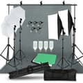 Miniatyrbild 2 av 2: Fotobelysningssats, Softbox-stödram, 3 st Bakgrundstycken, Foto Studio Kit 36