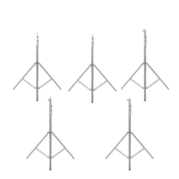 Belysningsstöd, rostfritt stålsats, korsarm med viktpåse, 1 st tripod