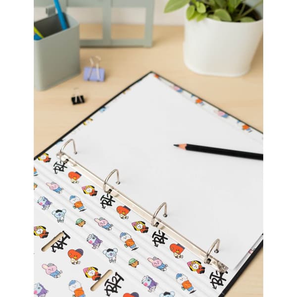 BT21 - A4 pärm från Street Mood-kollektionen med ark (4 ringar, resårband)