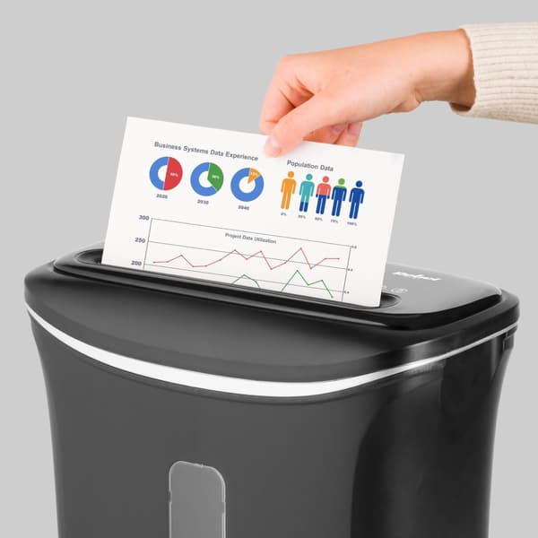 REBEL dokumentmakulator med 12 L kurv