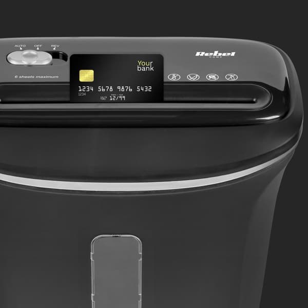 REBEL dokumentmakulator med 12 L kurv