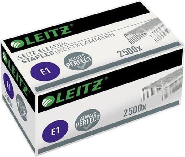 Hæfteklammer Leitz E1 galvaniseret 2500 stk