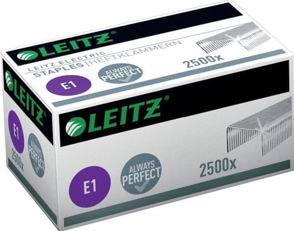 Hæfteklammer Leitz E1 galvaniseret 2500 stk