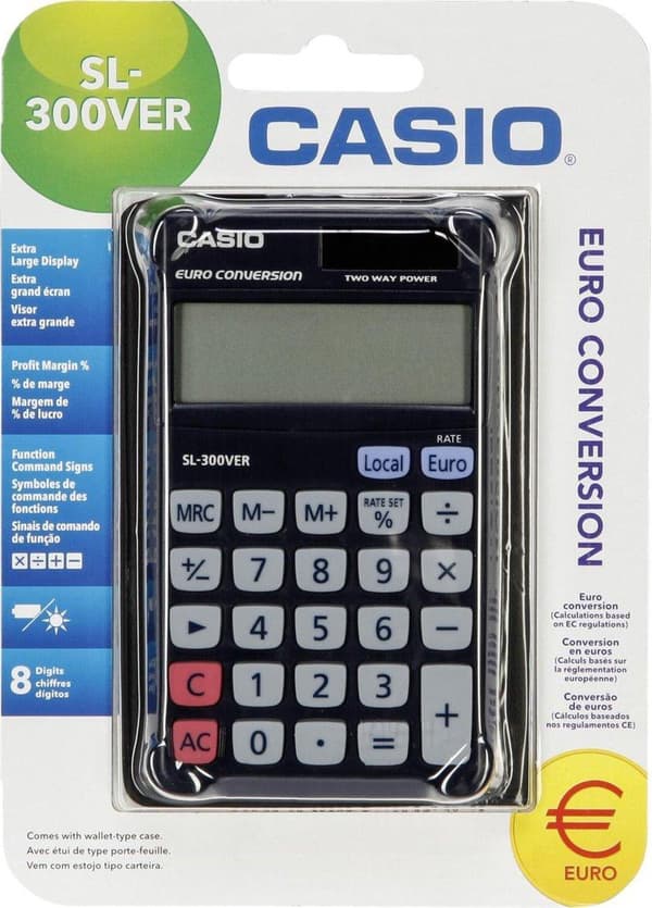 Casio SL-300VER - Skrivebordsberegner Blå