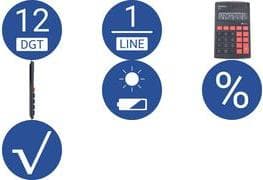 MAUL lommeregner M 12, 12-cifret, sort LCD-display, 1-linje, 3-tast hukommelse, procentnøgle, - 1 stk (7261490)