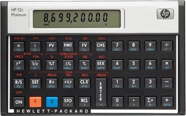 Lommeregner Hp 12C Platinum Aluminium, Sort