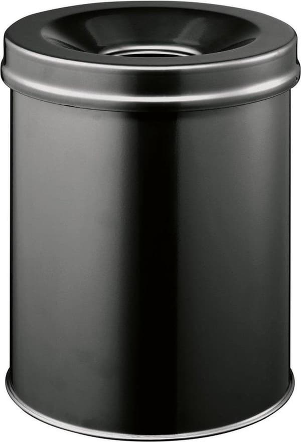 Holdbar Holdbar 330501 Skraldespand 15 l (Ø x H) 260 mm x 357 mm Stål Sort 1 stk.