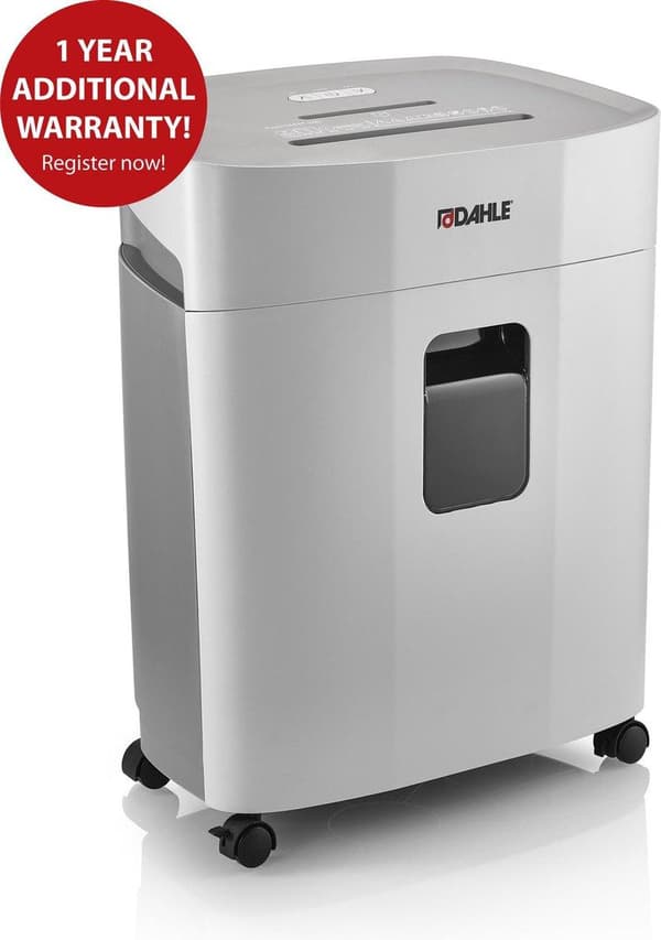 Dahle® PaperSAFE 240 - Paperisilppuri - 4x12 mm silppuri - 25 litran keräilyalusta - Arkkeja max 10 kpl - P4 - Niittejä pankkikortteja paperiliittimiä