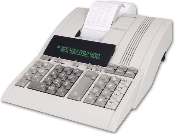 Olympia CPD5212 Euro-cost-sell-margin Buro lommeregner med printer