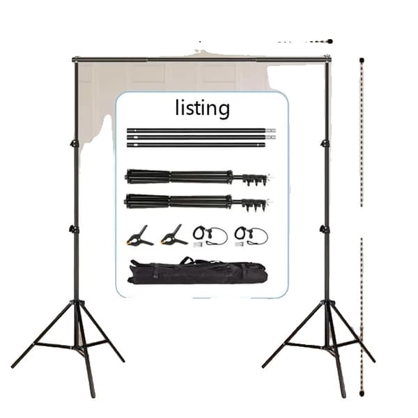 Fotostudio bakgrundsställ, Chromakey grönt skärmsupportsystem, Chroma fotobakgrundram för fotografering., 200x200cm