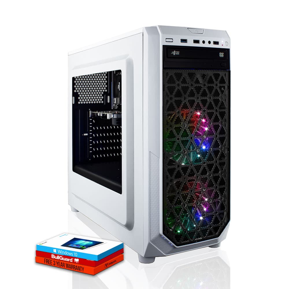 Fierce Crusader Gaming PC - Prism White - Intel Core i5 9400F 4.1GHz - 8GB - GTX 1660 6GB - 1135725