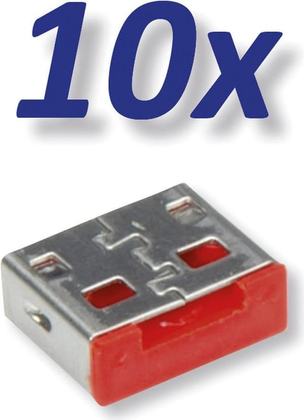 ROLINE 11.02.8331 Interfaceblokerende dørblokeringsnøgle USB Type-A Grå 10 stk. (11.02.8331)