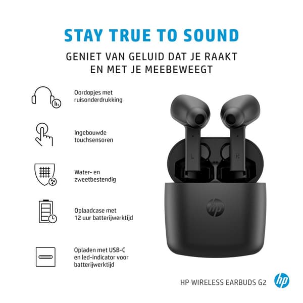 HP Earbuds G2 -kuulokkeet In-ear Bluetooth Musta