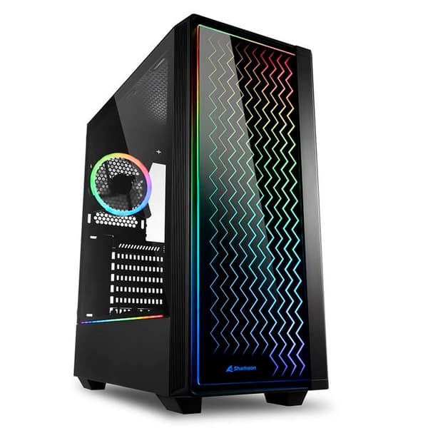 Sharkoon RGB Gaming PC-fodral - LIT 200 Svart