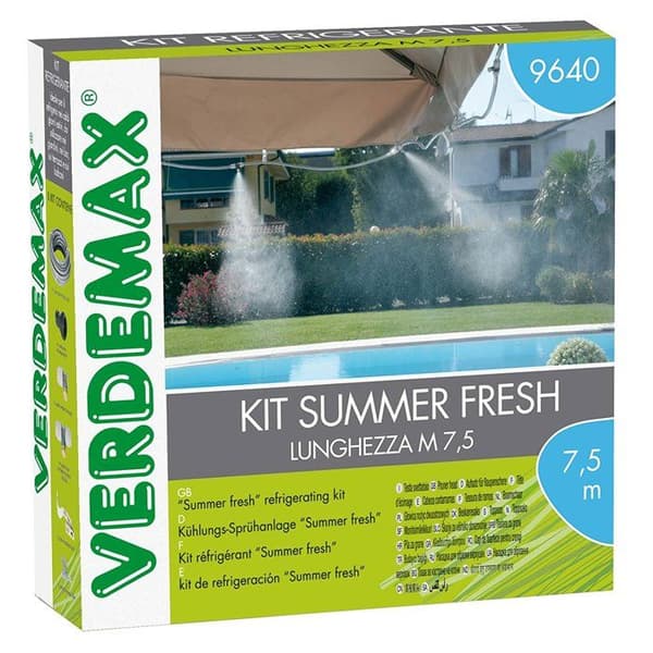 Kylmedelsnebulisatorsats - VERDEMAX - Summer Fresh - 7,5 m - Lätt att montera - Idealisk för trädgårdar