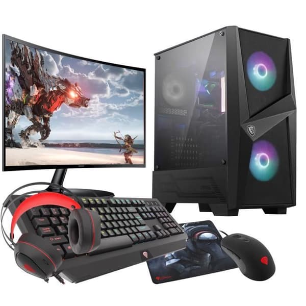 VIST Gaming PC Ryzen 5 3600 - 16 GB RAM - RTX 3050 - 1 TB M.2 SSD - LCD 24 - Windows 11 Pro