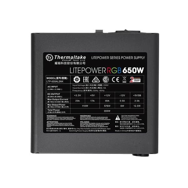 Sursa Thermaltake Litepower 650W RGB Sort