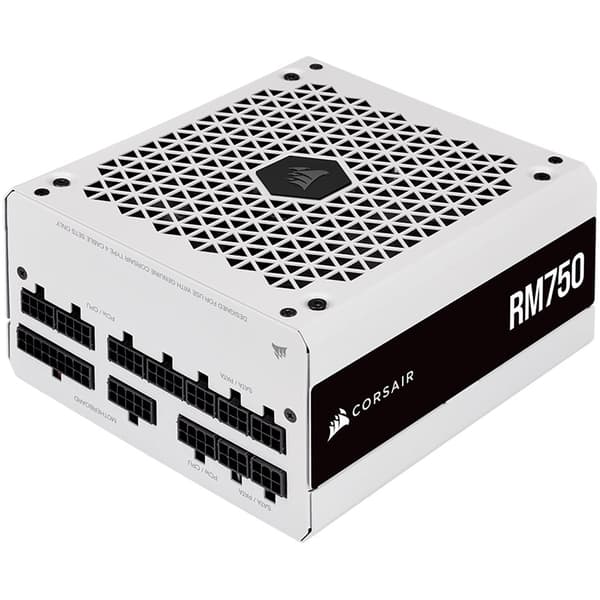 Power supply Corsair RM750 White 80+ Gold, Fully Modular Hvid