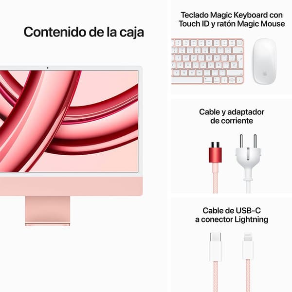 Apple Imac 4k 24´´ M3 8cpu 10gpu/8gb/512gb Ssd Rosa
