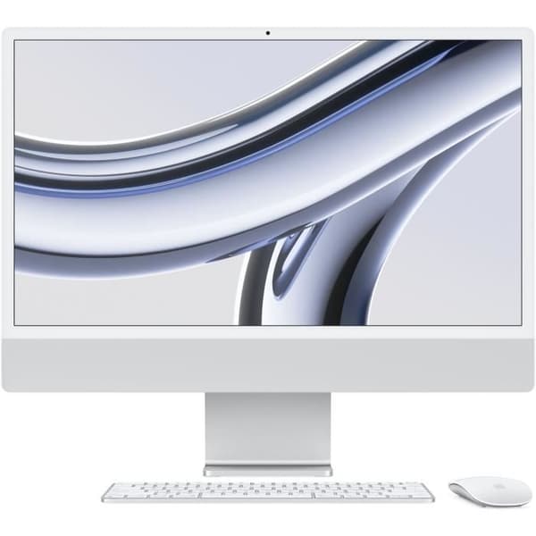 Apple - 24 - iMac Retina 4.5K (2023) - Apple M3-chip - 8 GB RAM - 256 GB lager - 10-kernet GPU - Sølv