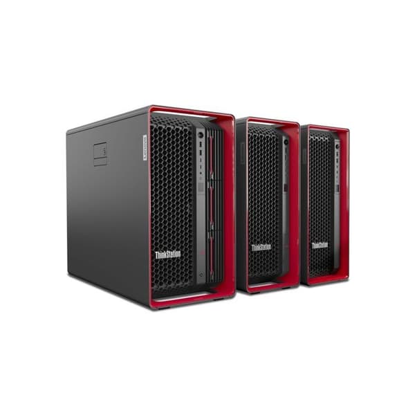 Arbetsstation - Lenovo - ThinkStation P5 - Xeon W3-2425 3 GHz - 32 GB RAM - SSD 1 To Svart, Röd