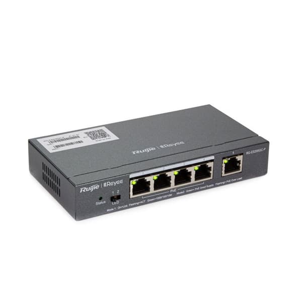 RUIJIE SWITCH RG-ES205GC-P L2 GIGABIT MANAGED NÄTVERKSSWITCH (POE)