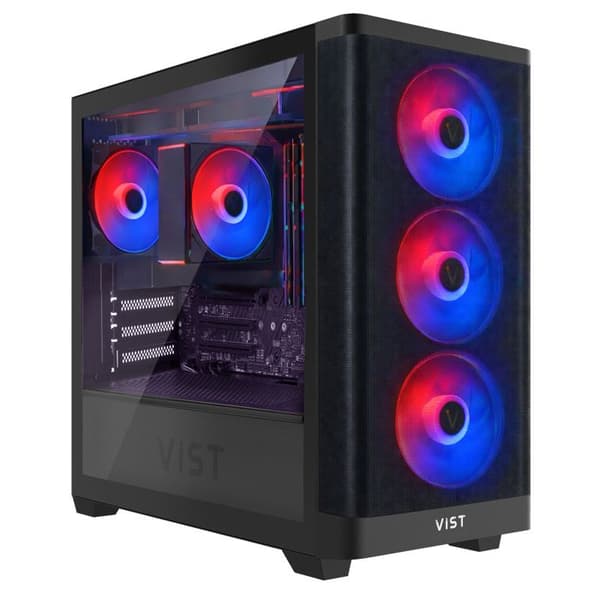 VIST PC Gaming ARGB Ryzen 5 4600G - RAM 16Go - RX VEGA - SSD 500 Go M.2 - WIFI - Windows 11 Pro