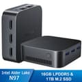 Miniatyrbild 1 av 4: Blackview MP80 Mini PC - 16 GB RAM 1 TB M.2 SSD-lagring, Windows 11 Pro, WiFi 2,4G+5G, Intel Alder Lake N97, 3,60 GHz - Svart