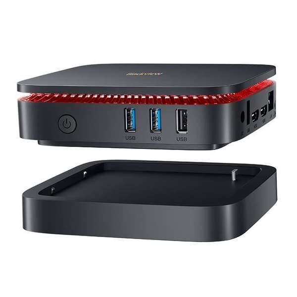 Blackview MP60 Mini PC - 16 GB RAM, 512 GB M.2 SSD-lagring, Windows 11 Pro, 2,4G+5G WiFi, Intel Alder Lake N95, 3,40 GHz - Svart