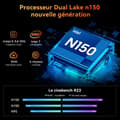 Miniatyrbild 2 av 6: Mini PC Blackview MP20 Intel Twin Lake N150 3.6GHz Max 8 Go 256 Go/SSD 2To, Windows 11 Pro, Wifi 6, 4K UHD Display NETFLIX - Grå