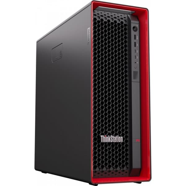 Lenovo ThinkStation P5 arbejdsstation, Win 11 Pro (30GA001GMT) Sort, Rød