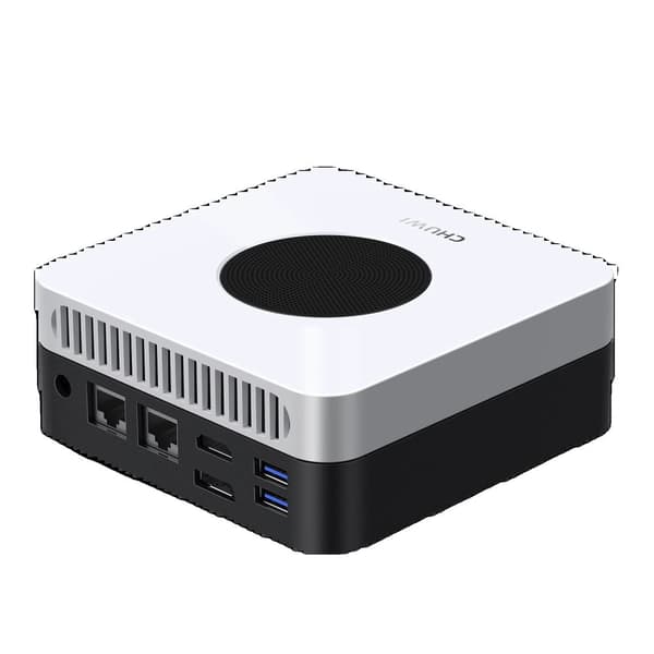 Mini PC, Intel N100 processor, 12 GB RAM, understøttelse af tre 4K-skærme,Panda farve