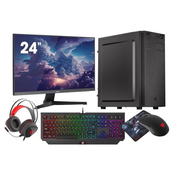 VIST PC Gaming Ryzen 7 5700G - 32 GB RAM - 1 TB M.2 SSD - WIFI - 24" - Windows 11 Pro