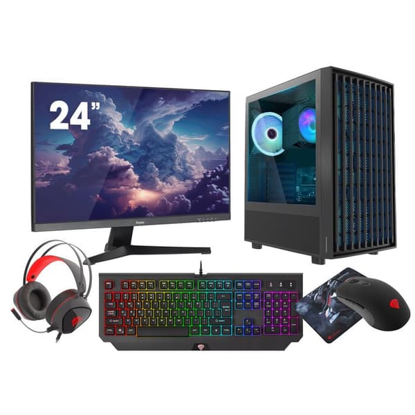 VIST Gaming Ryzen 5 5600G - 16 GB RAM - RX VEGA7 - 1 TB M.2 SSD - WIFI - 24" - Windows 11 Pro