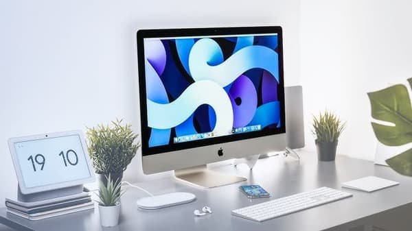APPLE iMac 27" 5K Core i5 3,7 GHz 64GB 1TB SSD hopea (2019) Radeon Pro 580X - kunnostettu - hyvässä kunnossa