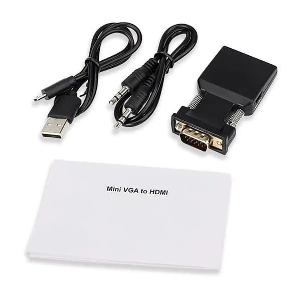 1080P VGA till HDMI-kompatibel kvinnlig omvandlaradapter för PC Laptop till HDTV